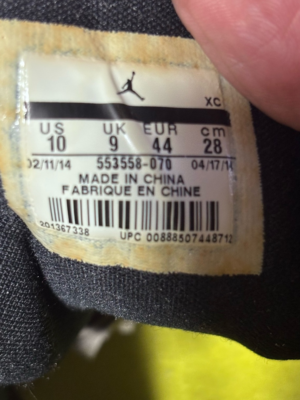 JORDAN 1 RETRO LOW 'VIBRANT YELLOW' - 10M - Picture 7 of 8